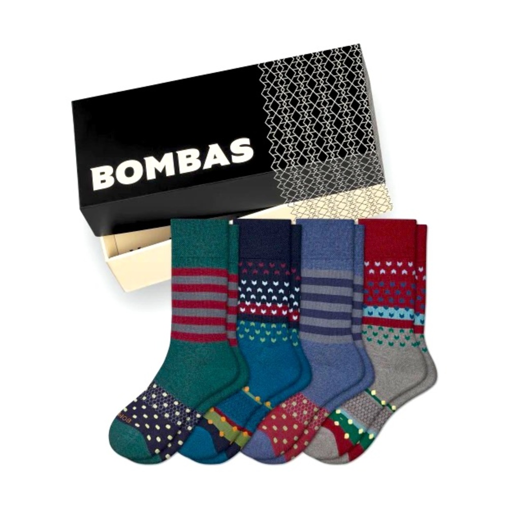 Bombas Dress Socks, Four Pair